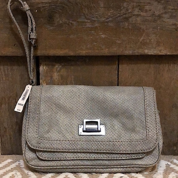 GAP Handbags - Gap 9x6 snake skin (grey/beige) clutch